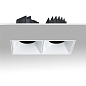 ART-SQF-180x2 LED светильник встраиваемый безрамочный полуповоротный Downlight   -  Встраиваемые светильники 
